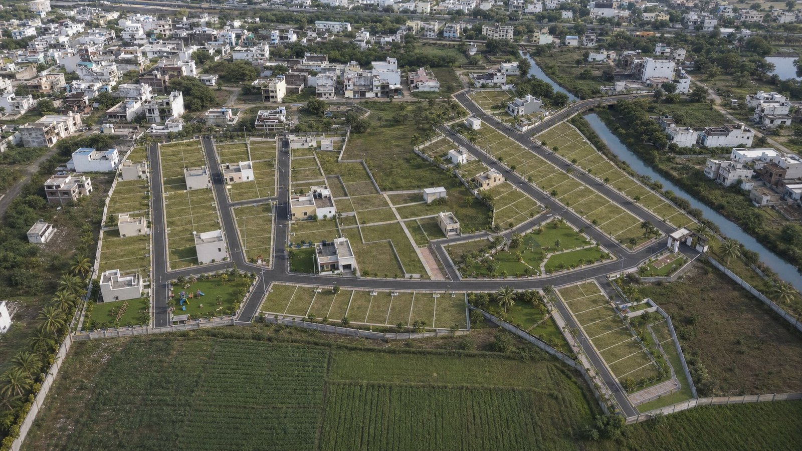 Illustrative aerial visualization of MH Residency based on the advertised master plan