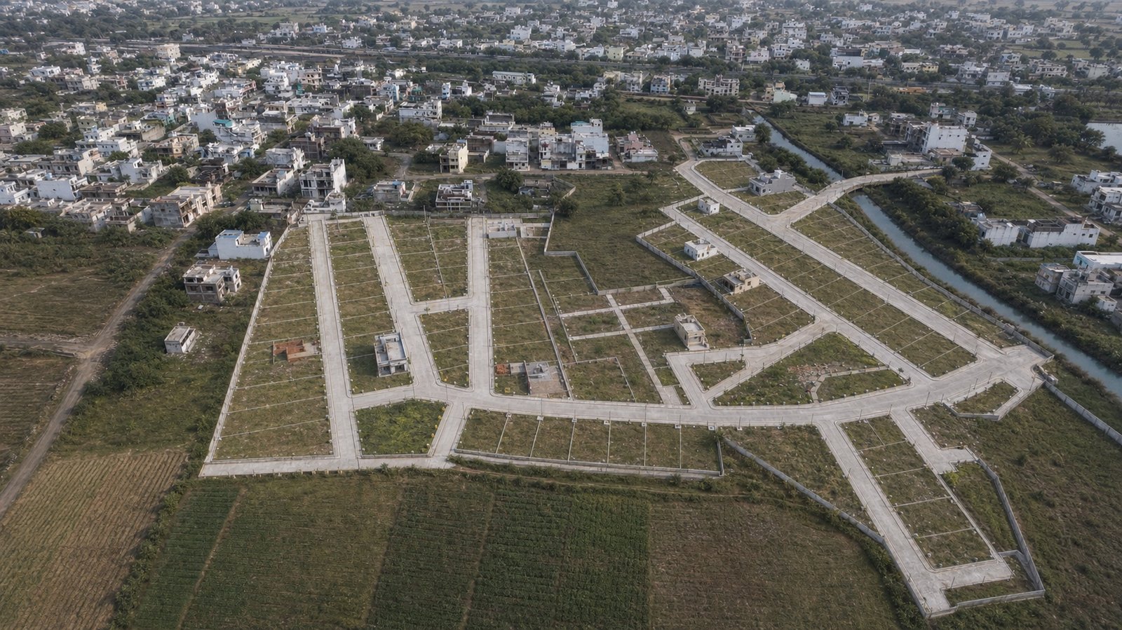 Illustrative wide aerial view of MH Residency within its surrounding neighbourhood
